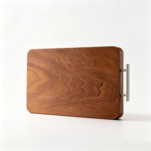 Solid Wood Rectangular Cutting Board with Handle – 3cm Thick, Double-Sided, Paint-Free, Great for Chopping Meat, Vegetables, and Everyday Kitchen Use