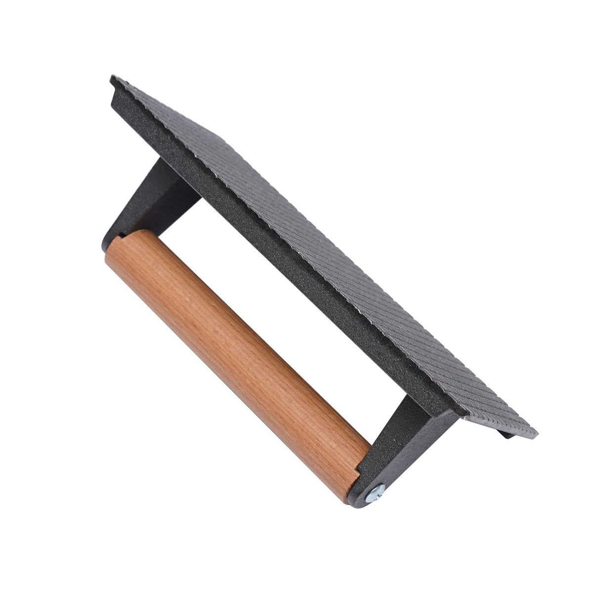 Cast Iron Burger & Steak Press with Wooden Handle – Heavy Duty Grill Press with Ridged Base – Great for Smash Burgers, Steaks & Paninis (21 x 10.5cm)
