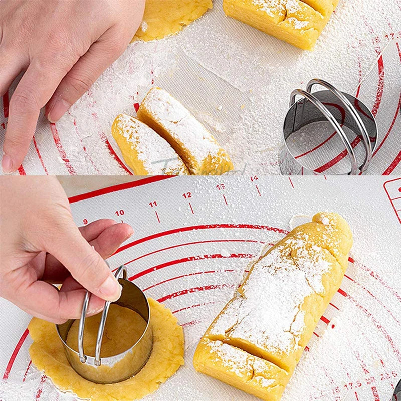 Stainless Steel Round Biscuit Cutter Set — 5 Piece