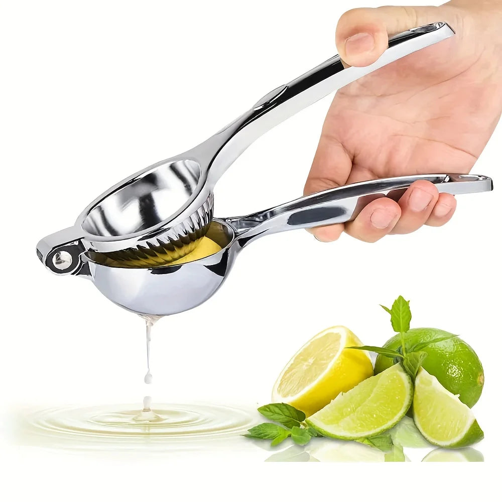 Stainless Steel Manual Lemon Juicer – Hand Press Citrus Squeezer for Lemons, Limes & Oranges – Perfect for Fresh Juice at Home or in Cafés