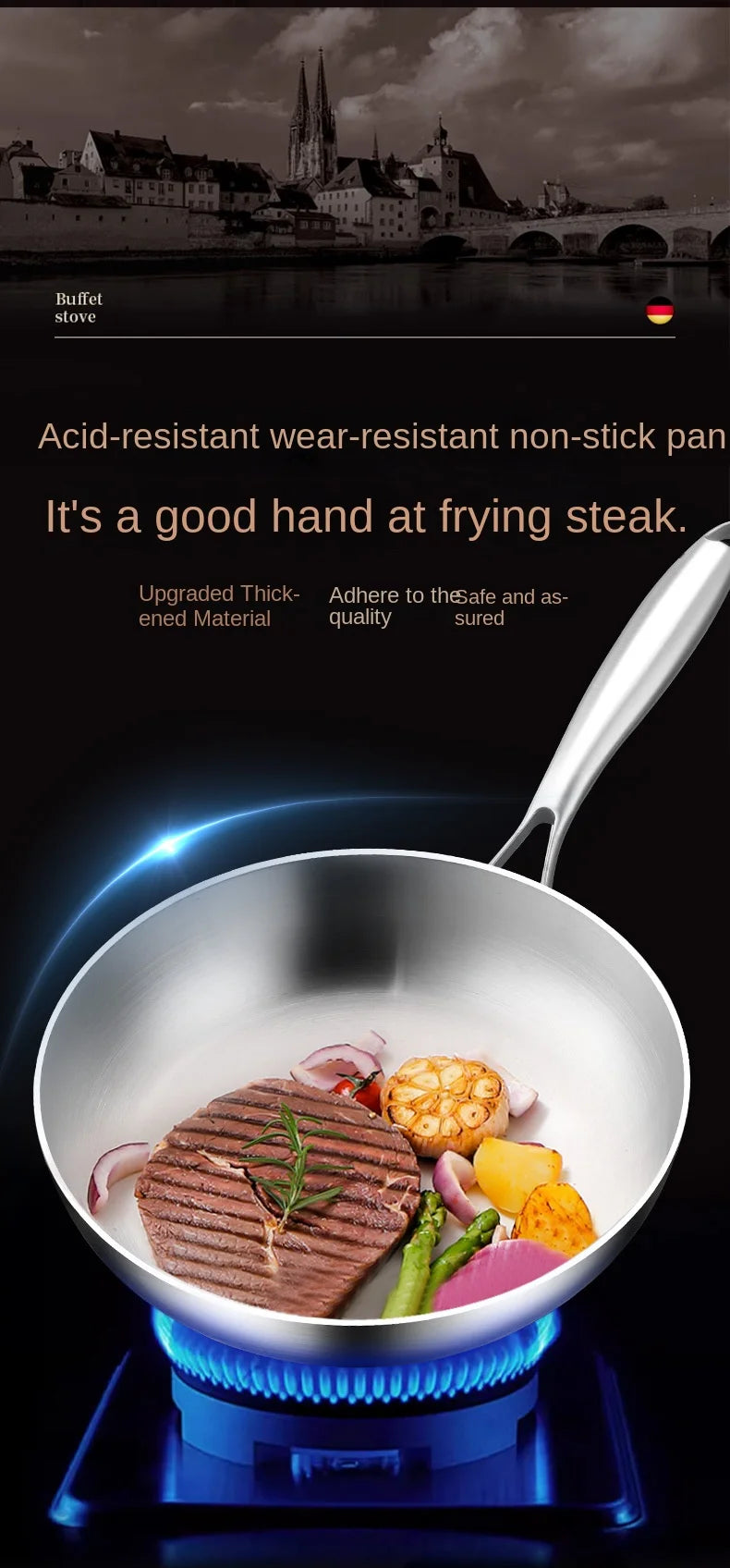 316 Stainless Steel skillet