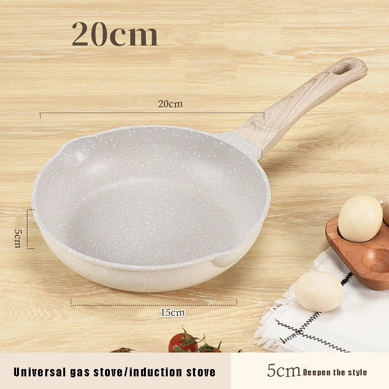 Ceramic Non-Stick Frying Pan with Medical Stone Coating – Eco-Friendly & Durable – Ideal for Eggs, Steaks, Pancakes, Frying, Searing & Daily Cooking – Works on Gas & Induction Cookers