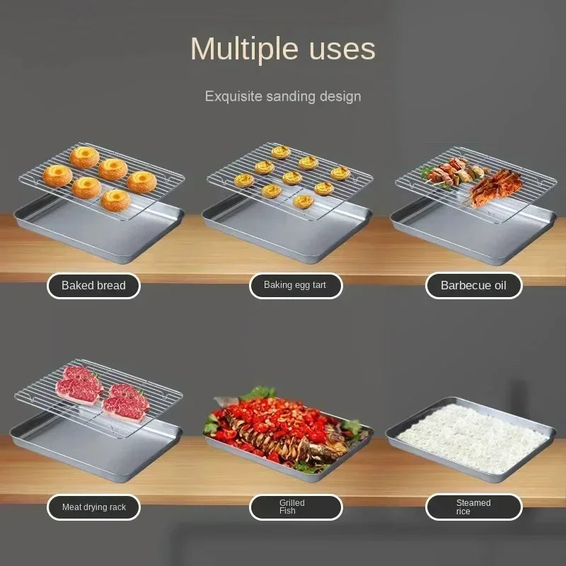 Stainless Steel Baking Tray with Wire Rack