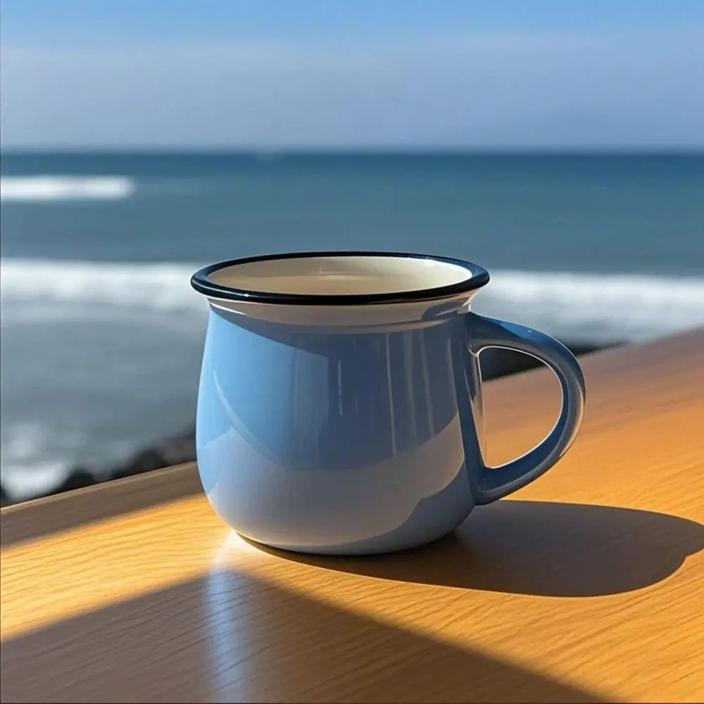 Nordic Ceramic Coffee & Tea Mug – Solid Colour Vintage Milk Cup, Available in 8 Colours & 2 Sizes (300ml / 400ml)