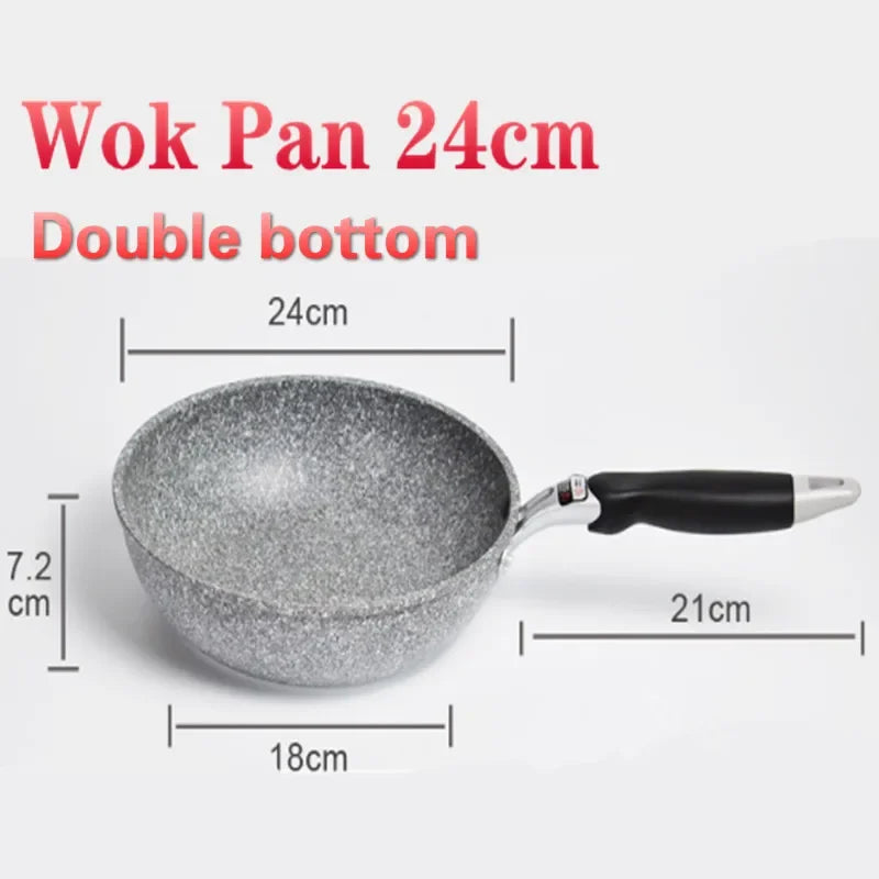 Non-Stick Frying Pan, Wok & Pancake Pan Range – Aluminium Induction Pans with Bakelite Handles & Matching Lids – Perfect for Eggs, Stir-Fries & Pancakes – Available in 20cm to 28cm