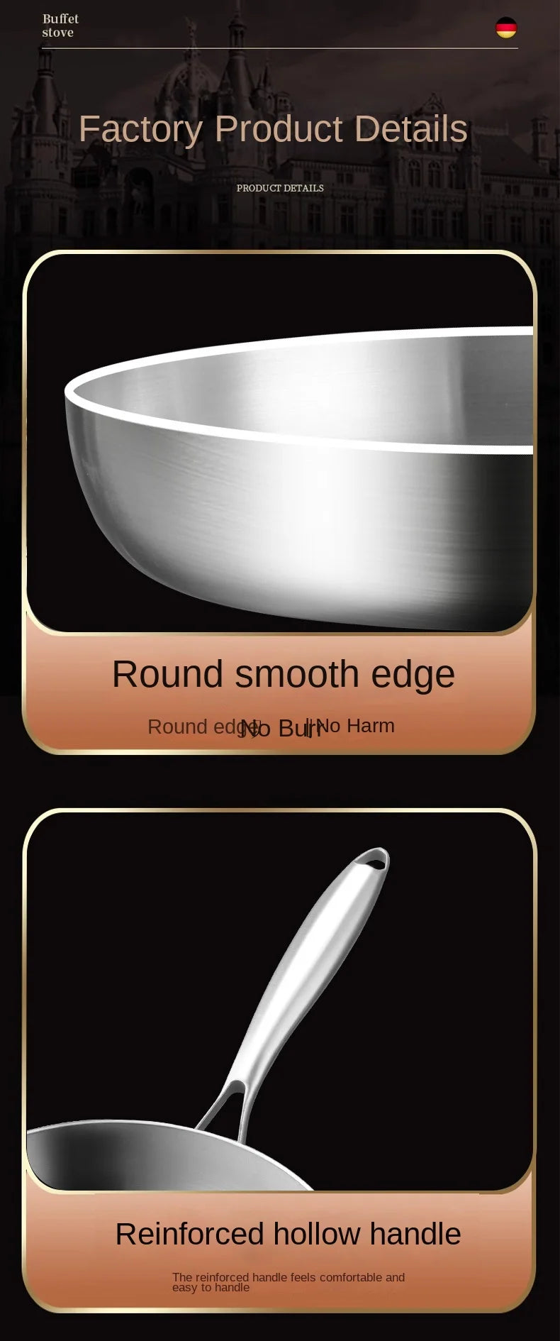316 Stainless Steel skillet