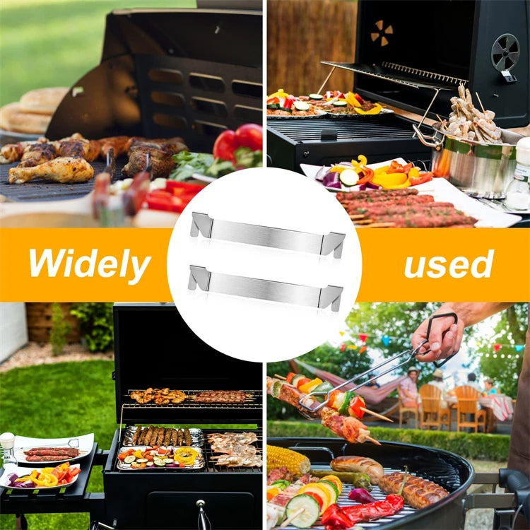 Stainless Steel Griddle Spatula Stand – BBQ Utensil Holder Clip for Grill Side Shelves – Ideal for Keeping Spatulas & Tongs Off the Surface – Available in 1 Piece & 2 Pieces