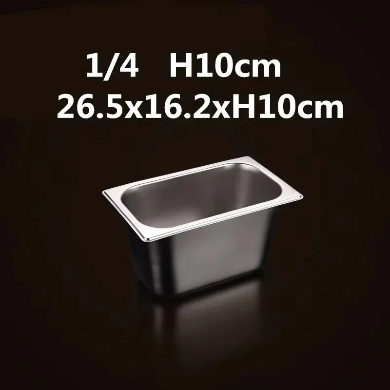 304 Stainless Steel Gastronorm Food Pan – GN Chafing & Buffet Container, Available in 1/9, 1/6, 1/4, 1/3 & 1/2 Sizes with Multiple Depths & Matching Lids