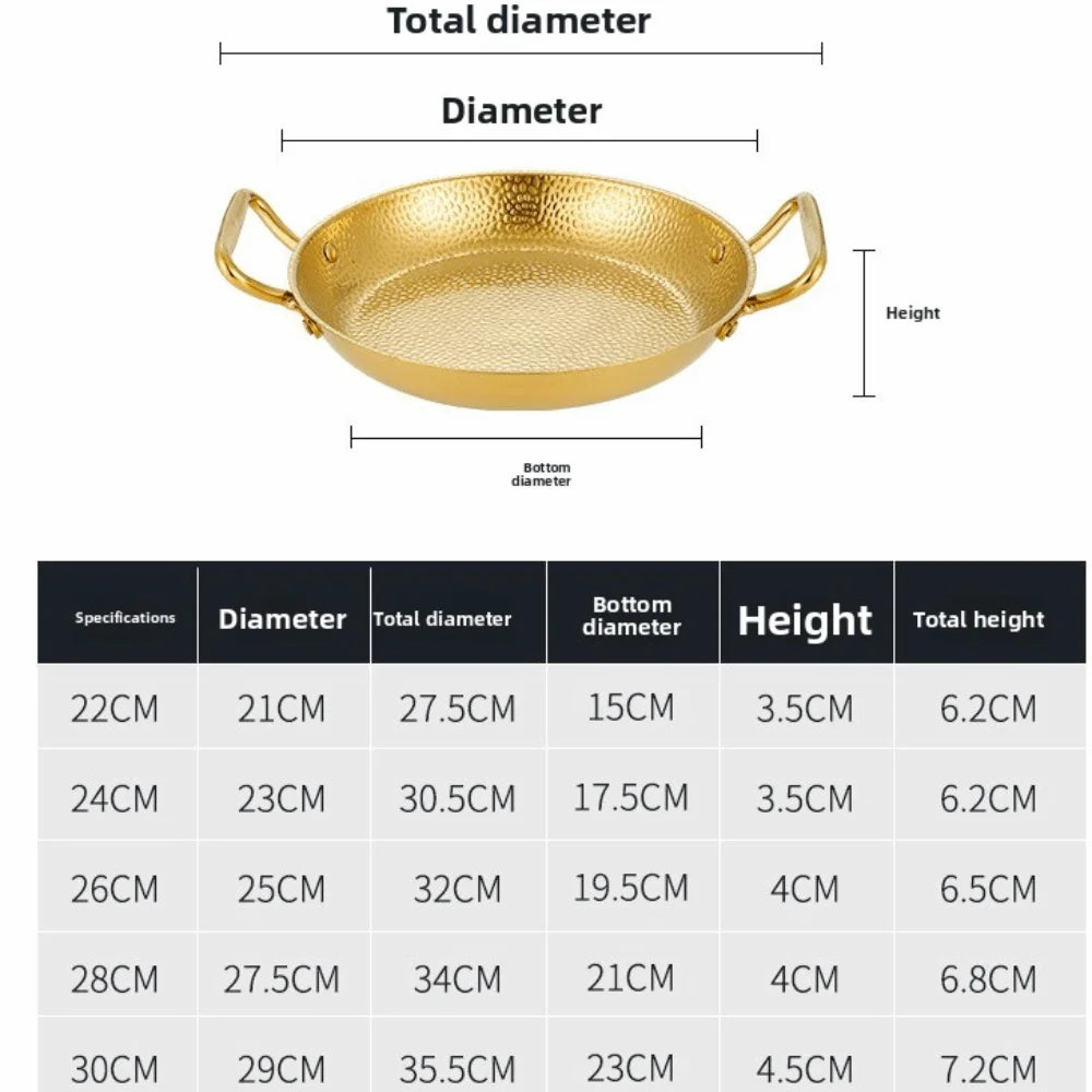 Hammered Stainless Steel Paella Pan