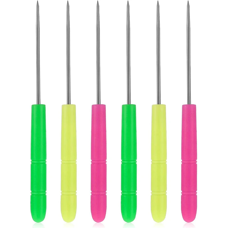 6 Piece Sugar Stir Needle & Cookie Scriber Set – Stainless Steel Icing Pins for Biscuit Decorating – Best for Royal Icing & Cake Decorating