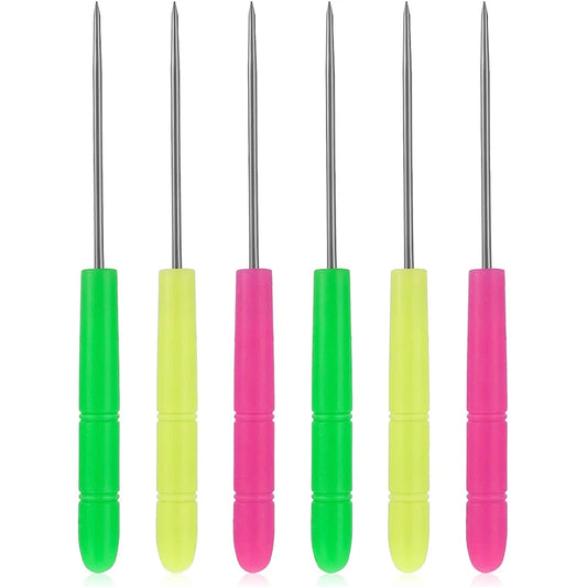 6 Piece Sugar Stir Needle & Cookie Scriber Set – Stainless Steel Icing Pins for Biscuit Decorating – Best for Royal Icing & Cake Decorating