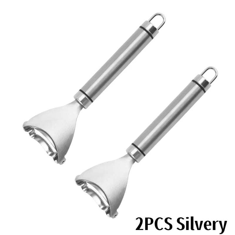 Golden & Silver Corn Stripper with Hanging Hook – 410 Stainless Steel Corn Kernel Peeler & Planer – Great for Sweetcorn, Salads & Salsas – Available in 1 & 2 Packs