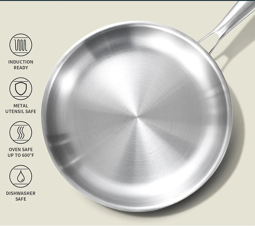 304 Stainless Steel Frying Pan