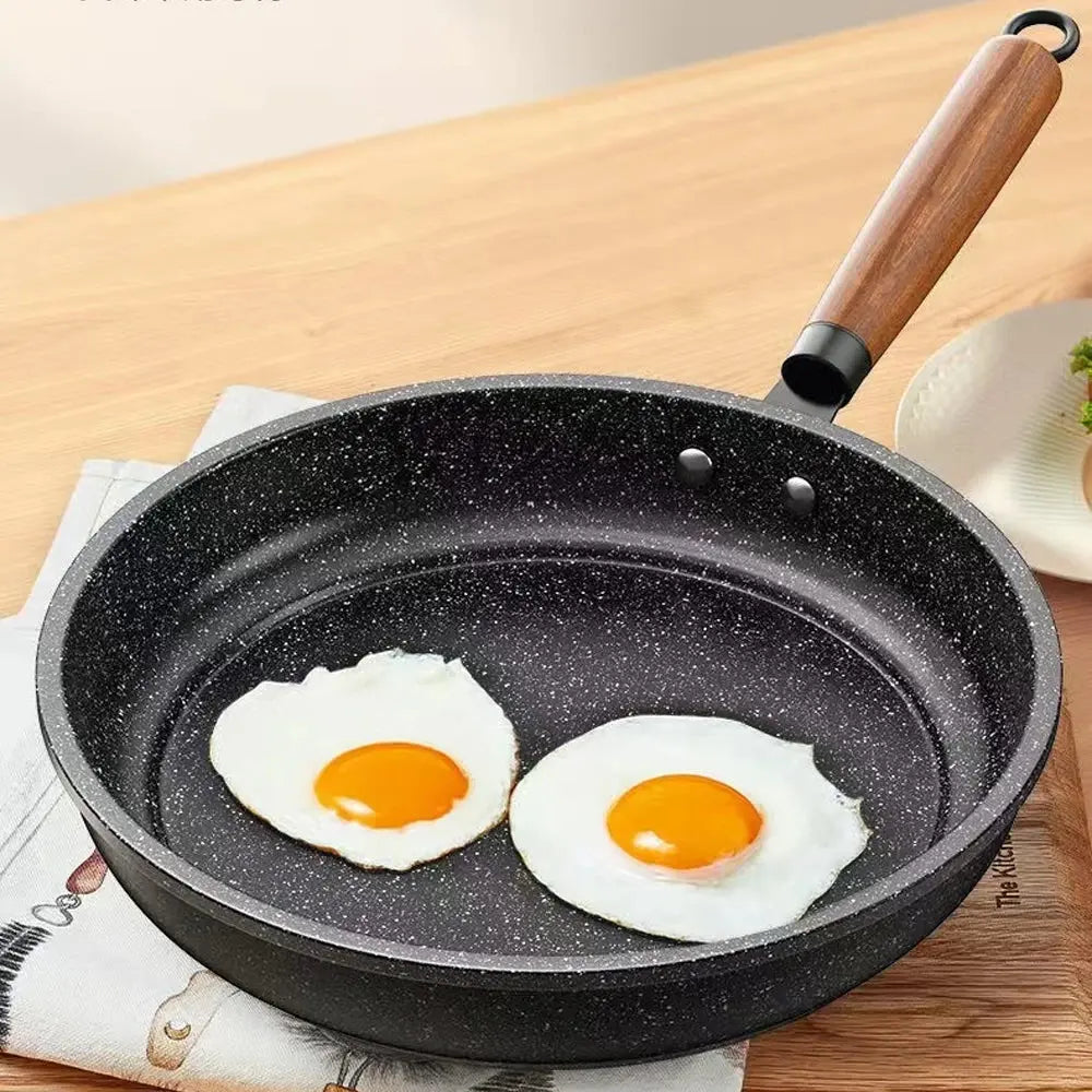 Maifan Stone Coating Non-Stick Frying Pan – Breakfast Skillet for Pancakes, Steaks, Searing, Frying Eggs & Omelettes – Available in 24cm, 26cm, 28cm & 30cm (No Lid) and 24cm, 26cm, 28cm (With Lid) Options