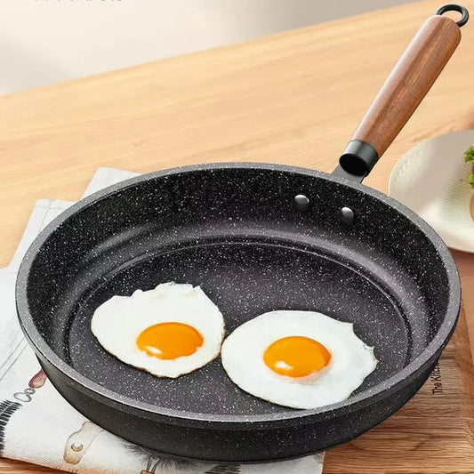 Maifan Stone Coating Non-Stick Frying Pan – Breakfast Skillet for Pancakes, Steaks, Searing, Frying Eggs & Omelettes – Available in 24cm, 26cm, 28cm & 30cm (No Lid) and 24cm, 26cm, 28cm (With Lid) Options C for Chef