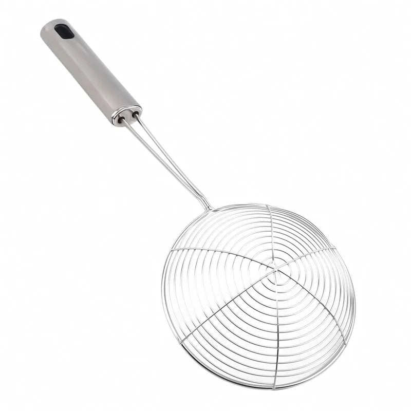 Oval Stainless Steel Mesh Skimmer – Fine Frying Strainer & Food Colander Spoon – Ideal for Deep Frying, Hot Pot & Blanching – Available in Silver, Silver & Silver Colours