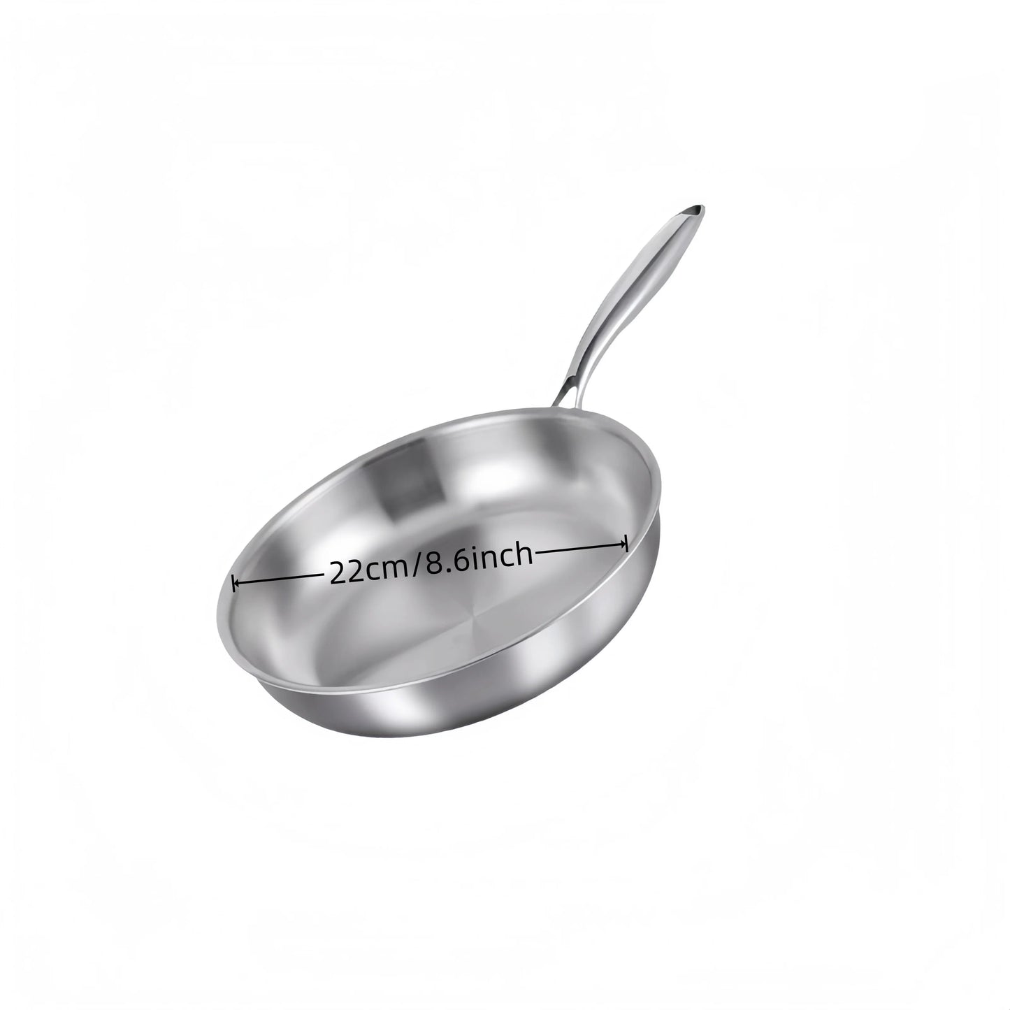 Stainless Steel Frying Pan | Uncoated | Ideal for Searing, One-Pan Meals & Everyday Cooking on Gas & Induction