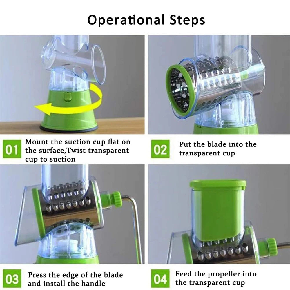 Rotary Spiralizer Vegetable Slicer & Grater
