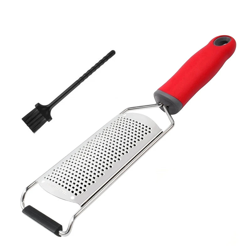Stainless Steel Lemon Zester & Cheese Grater – Handheld Citrus Zester for Garlic, Ginger & Chocolate – Best for Zesting & Fine Grating – Available in Black, Red & Yellow Colours