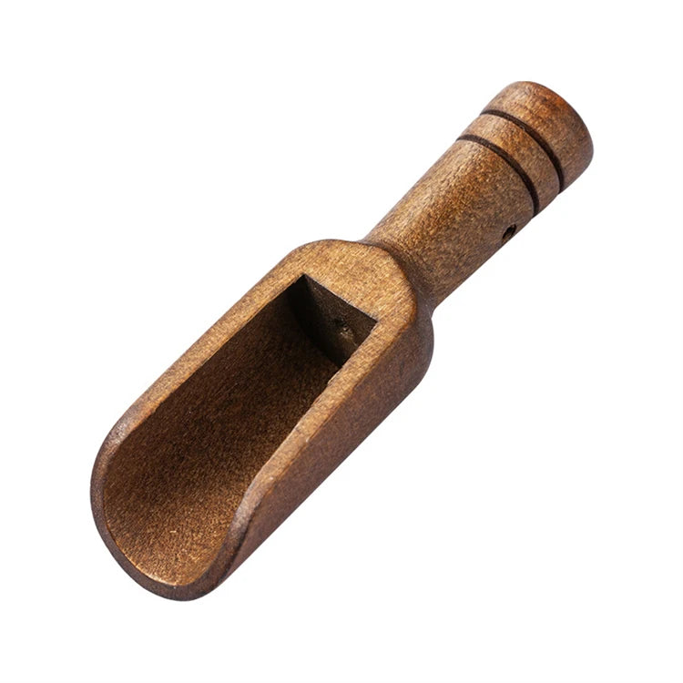2 Piece Mini Beech Wood Spoons – Small Wooden Spice, Salt & Sugar Scoops – Best for Spice Jars, Salt Pigs & Condiments – Available in Red, Brown & Silver Colours
