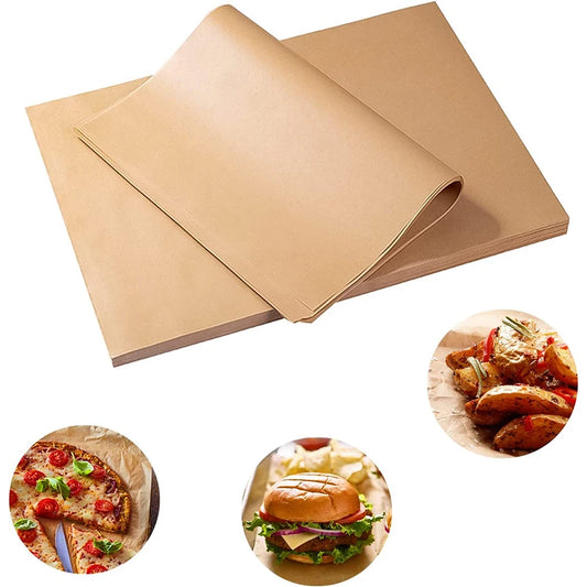 100 Piece Precut Parchment Paper Baking Sheets – Non-Stick Baking Paper That Won't Curl – Best for Baking Trays, Cookies & Roasting – Available in 3 Sizes