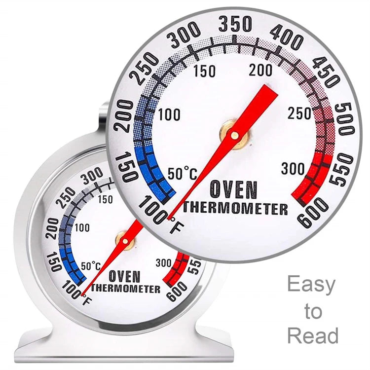Stainless Steel Oven Thermometer 50–300°C – Large Dial Instant Read Cooking Thermometer – Ideal for Ovens, Grills & Smokers – Available in 1, 2 & 4 Pieces