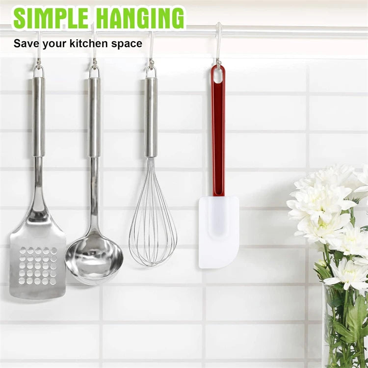 Heat Resistant Silicone Rubber Spatula – Non-Stick High Temperature Scraper – Ideal for Baking, Stirring & Scraping Bowls Clean