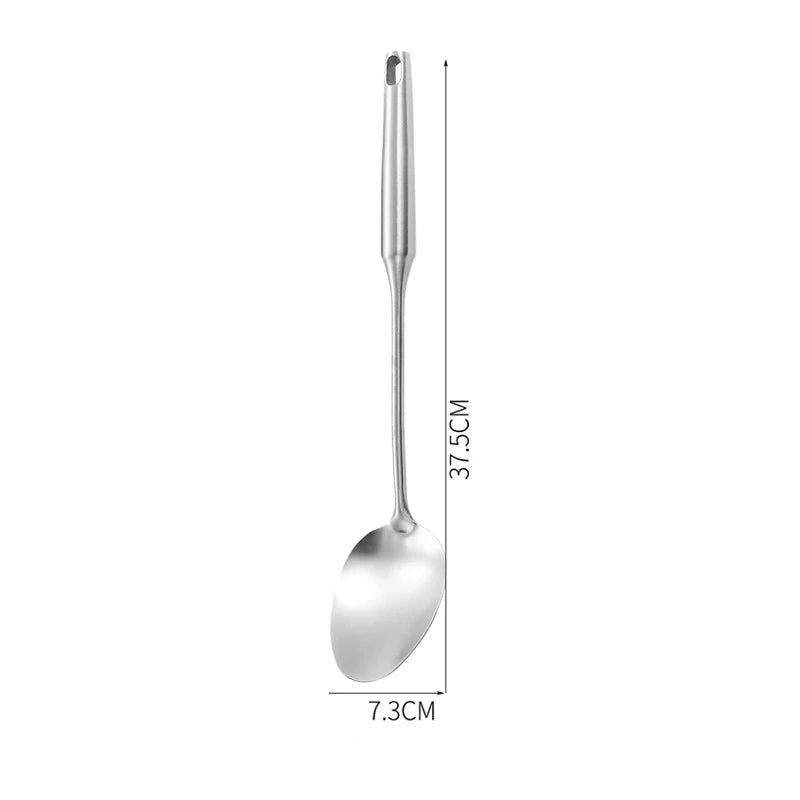 11-piece Stainless Steel Kitchen Utensils Set – 304 Stainless Steel Cooking Utensil Set, Includes Ladle, Whisk, Solid/Slotted Spoon, Spatula, Skimmer, Turner, Pasta Server & More, Heat-Resistant & Dishwasher Safe