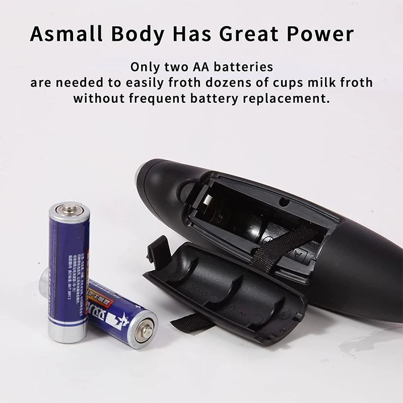 Handheld Electric Milk Frother – Stainless Steel Whisk Foam Maker & Drink Mixer – Great for Cappuccino, Latte, Hot Chocolate & Frappé – Available in White, Red, Black, Light Green & Silver Colours