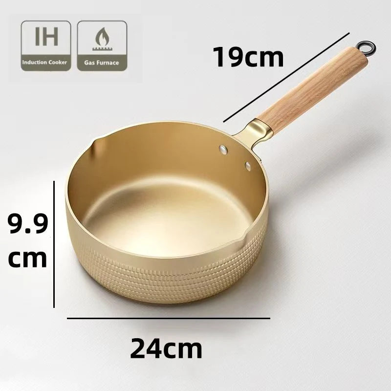 Non-Stick Saucepan with Wooden Handle 24cm
