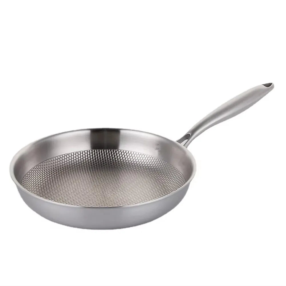 Stainless Steel Steak Pan – Uncoated Skillet, Ideal for Searing Steaks and Everyday Cooking, Suitable for Gas & Induction Stoves – 4 Sizes Available (22cm/26cm/28cm/30cm)