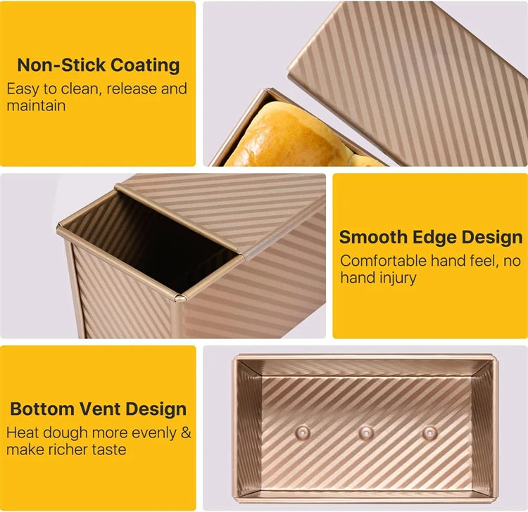 Non-Stick Pullman Loaf Pan with Lid