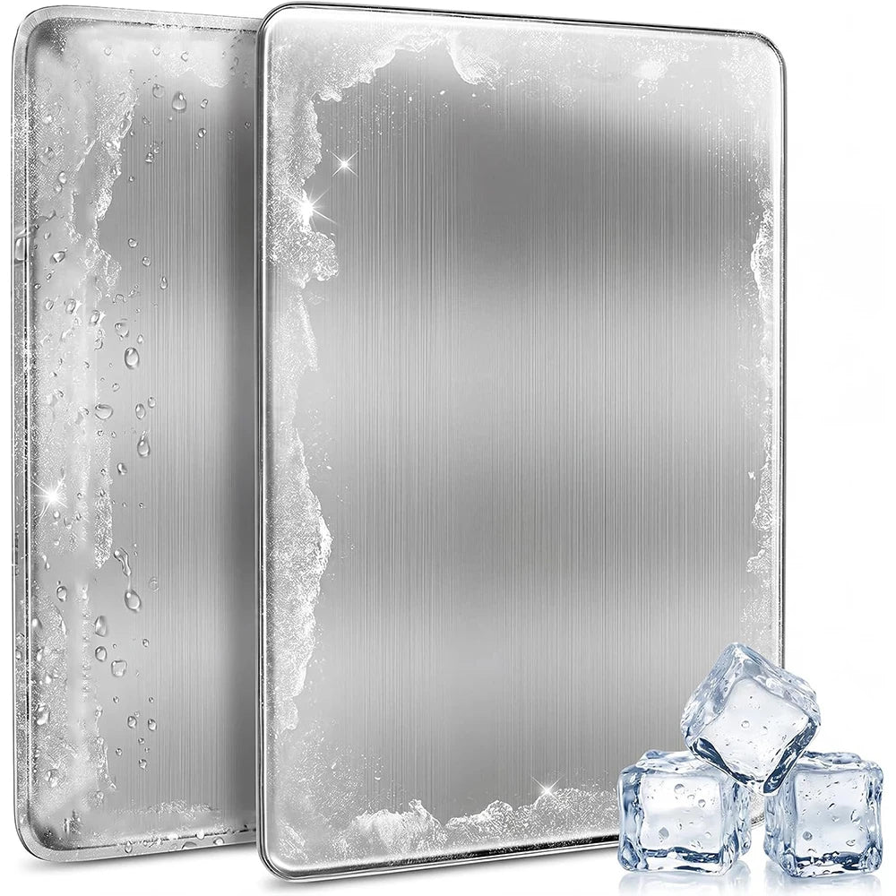 Reusable 304 Stainless Steel Ice Packs – Quick Freeze Metal Cooling Plates for Cool Bags & Lunch Boxes – Ideal for Picnics & Camping