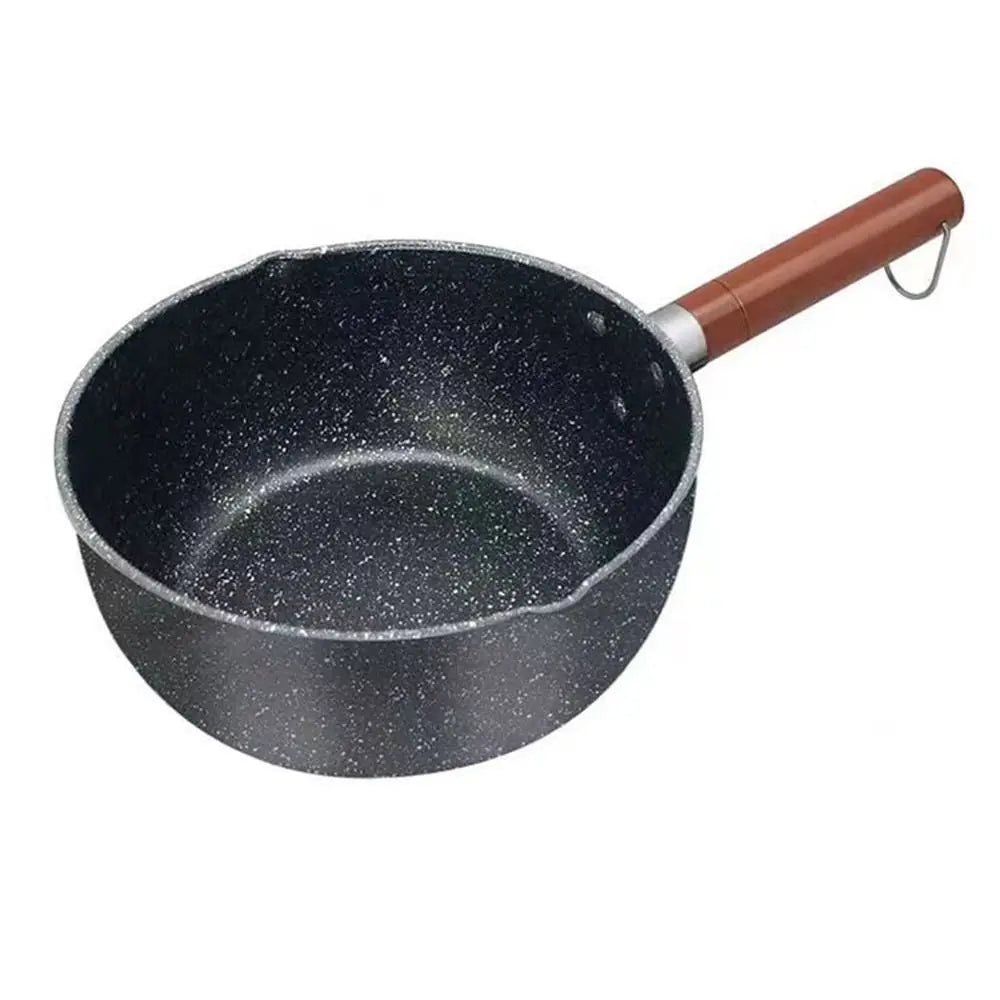 Non-Stick Iron Saucepan with Wooden Handle – Omelette, Egg & Pasta Pot – Ideal for Eggs, Pasta & Sauces – Available in 16cm, 18cm, 20cm & 22cm