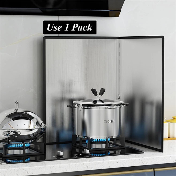 Foldable Stainless Steel Splatter Guard – Hob Oil Splash Board & Heat Shield – Great for Frying on the Stove Top – Available in Multiple Sizes