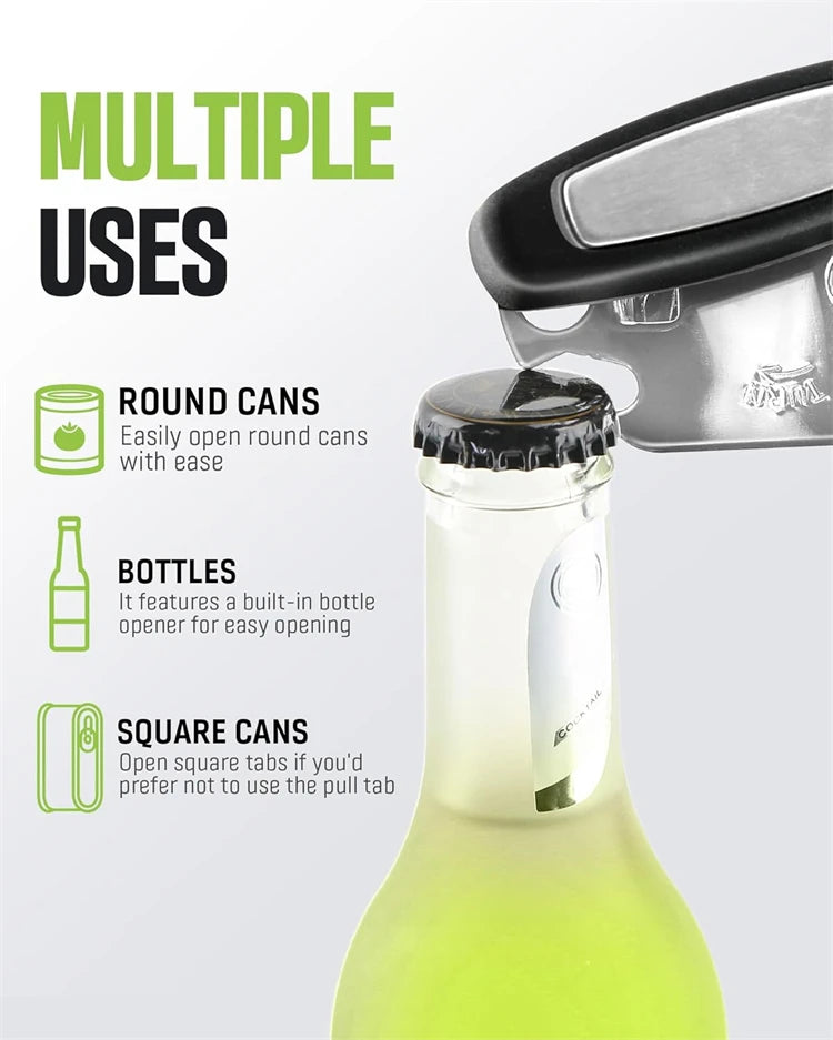 Manual Can Opener with Bottle Opener — Set of 2