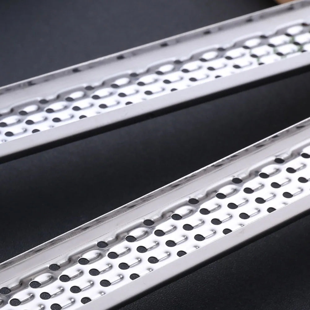 Long Stainless Steel Flat Grater & Zester – Citrus, Ginger, Garlic, Cheese & Chocolate Grater with Hanging Loop – Ideal for Fine Grating & Zesting (20cm)