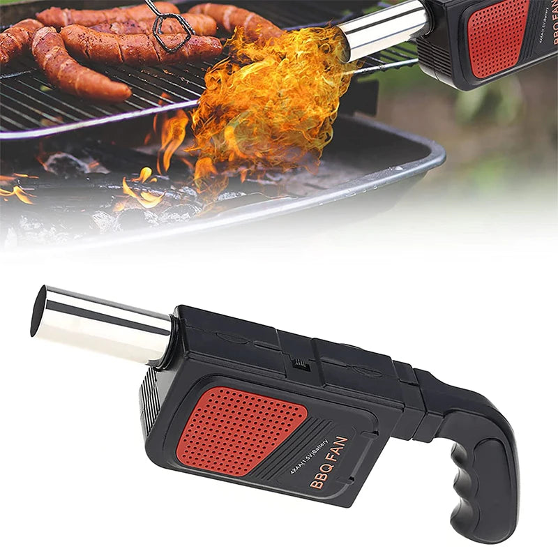 Portable Electric BBQ Air Blower – Handheld Charcoal Grill Fan & Fire Bellows – Ideal for Lighting Barbecues & Campfires
