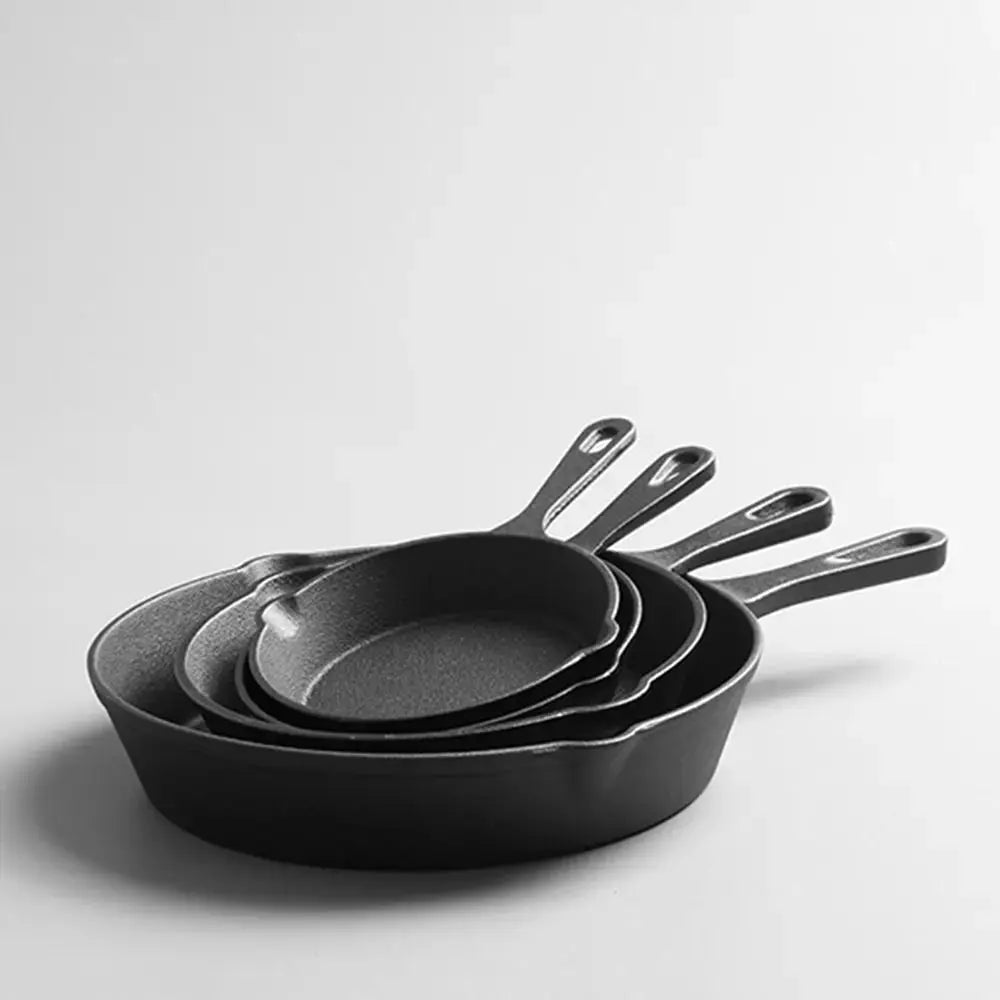 Pre-seasoned Cast Iron Frying Pan – Non-Stick Skillet for Steak, Eggs, Stir-Fry, and Baking, Compatible with Induction & Gas Stoves (14cm, 16cm, 20,26cm Sizes)