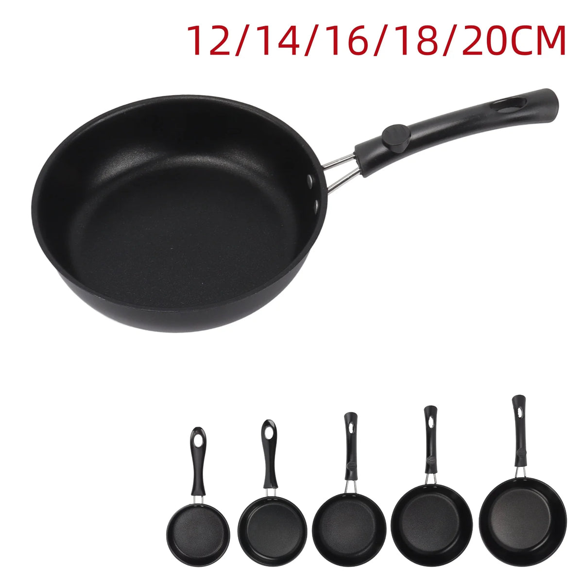 Thickened Stainless Steel Mini Frying Pan – Non-Stick Egg Pan & Small Saucepan for Induction & Gas – Best for Fried Eggs & Omelettes – Available in 12cm to 20cm