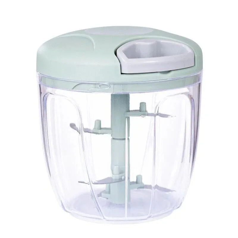 Manual Pull Food Chopper & Garlic Crusher – Rotating Mini Mincer for Meat, Onion & Vegetables – Best for Quick Chopping – Available in 500ml & 900ml