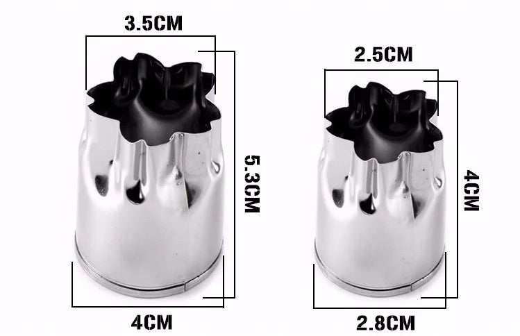 Stainless Steel Vegetable & Fruit Shape Cutters – Flower Cookie Cutter Moulds – Perfect for Kids Food, Bento & Garnishes
