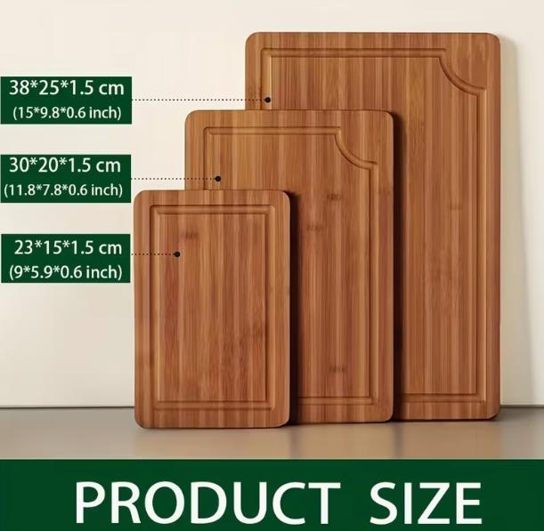 Bamboo Chopping Board Set for Meat and Vegetables