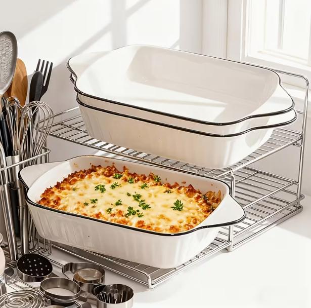 Ceramic Baking Dishes, Set of 3