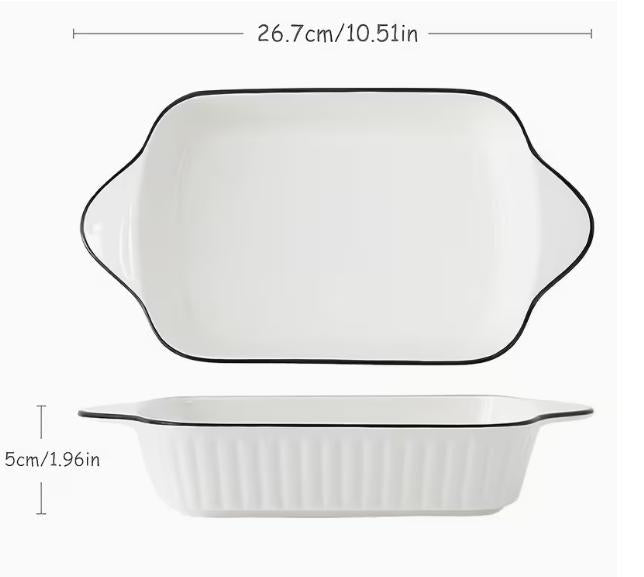 Ceramic Baking Dishes, Set of 3