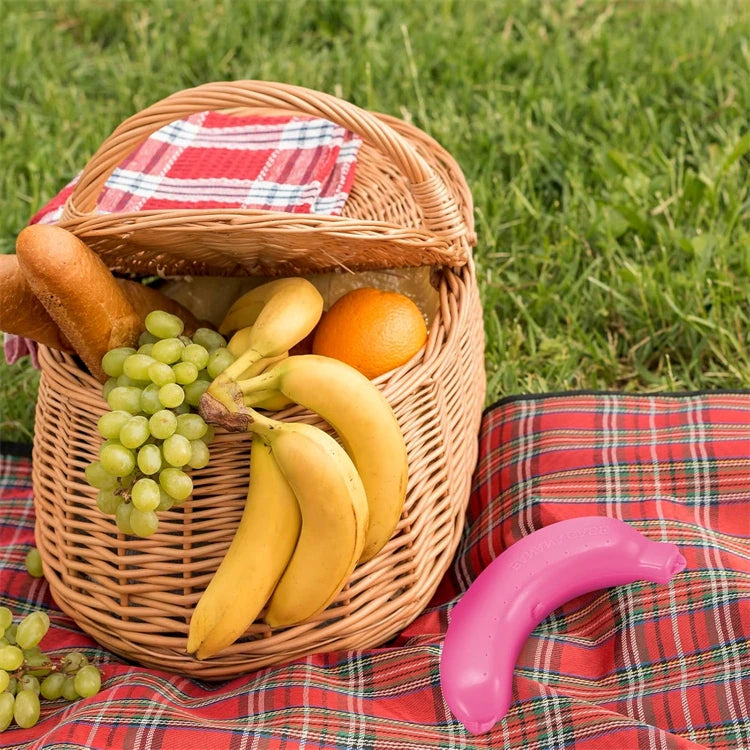 Portable Plastic Banana Case – BPA-Free Banana Holder & Keeper – Perfect for Lunch Boxes, Picnics, Hiking & Travel