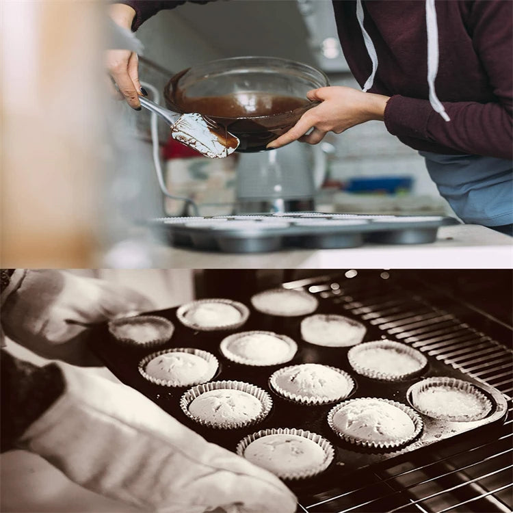 12-Cup Carbon Steel Muffin Tray