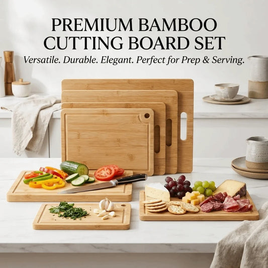 Portable Bamboo Chopping Board – Double-Sided Eco Cutting Board & Picnic Mat for Meat & Vegetables – Great for Camping & Kitchen – Available in 6 Sizes