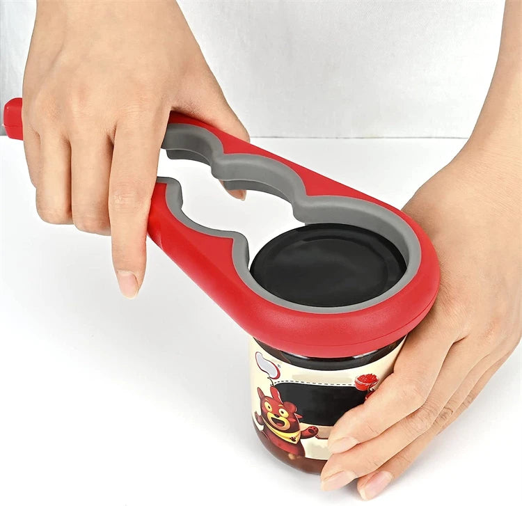 2 Piece 5 in 1 Jar & Bottle Opener Set – Multi-Function Can Opener for Weak Hands – Ideal for Seniors & Anyone with Grip Difficulties