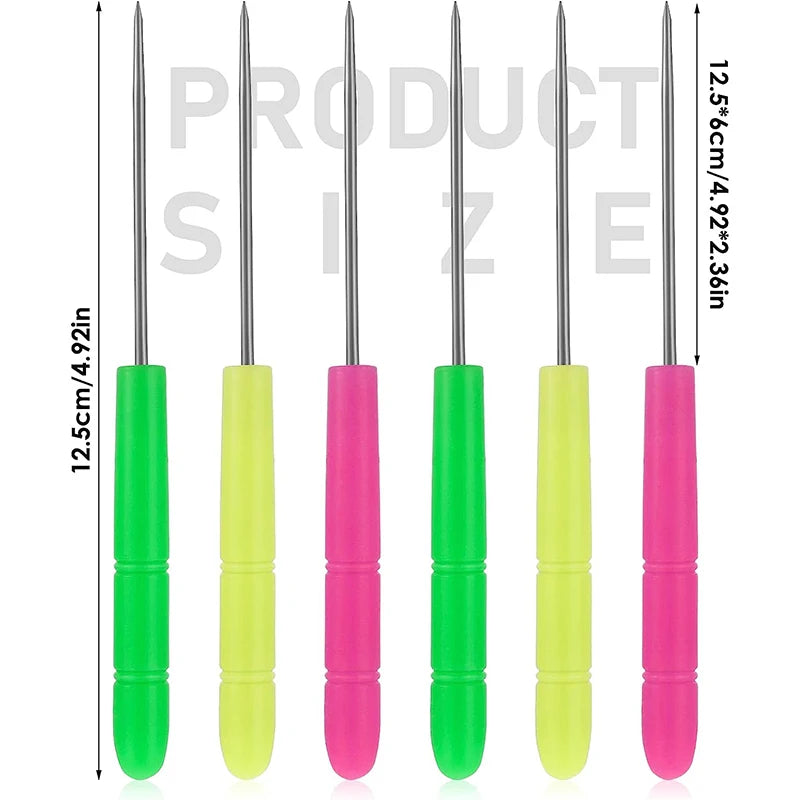 6 Piece Sugar Stir Needle & Cookie Scriber Set – Stainless Steel Icing Pins for Biscuit Decorating – Best for Royal Icing & Cake Decorating